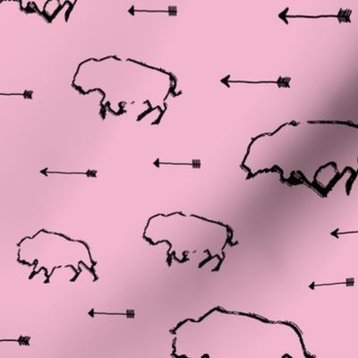 Buffalo Hunt // Pink // Large