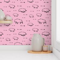 Buffalo Hunt // Pink // Large