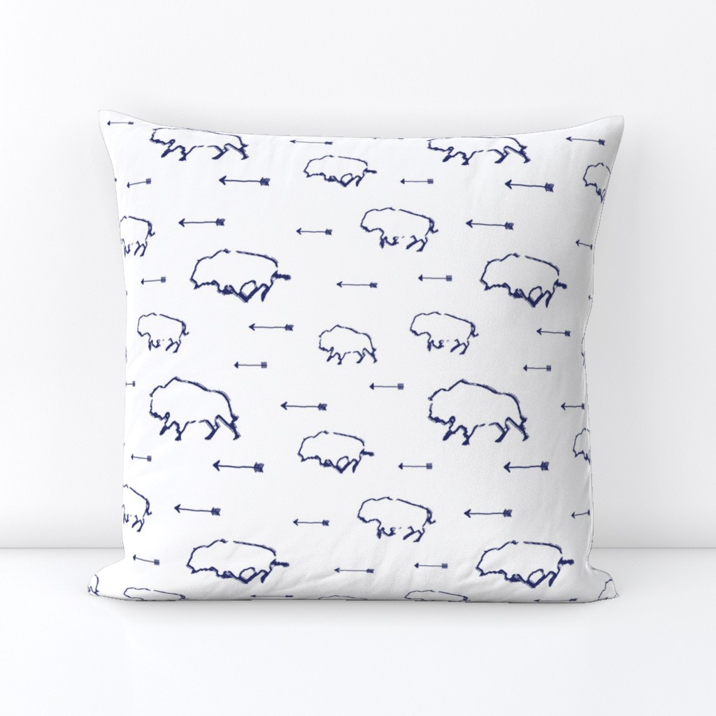 Buffalo Hunt // Blue // Large