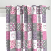 Little & Fierce Kitty - Wholecloth Cheater Quilt