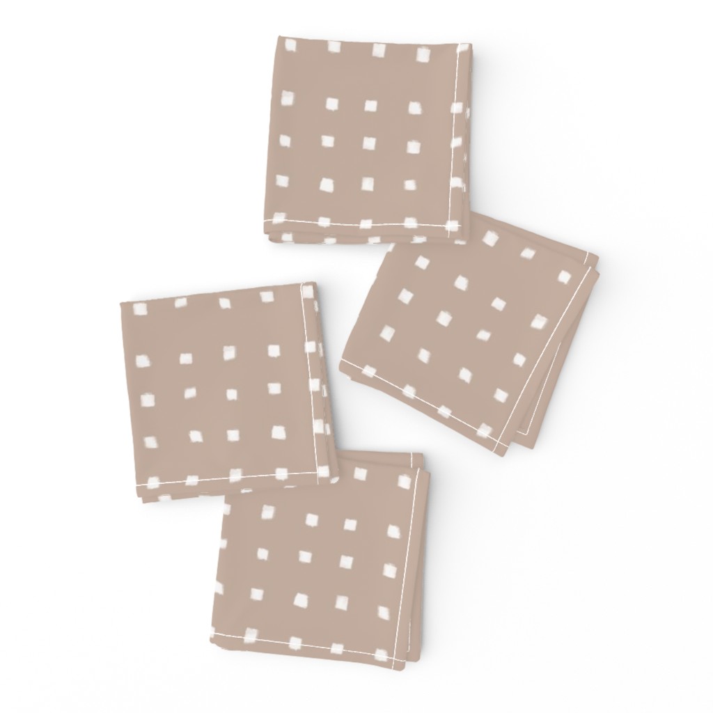 Polka Strokes Gapped Vertical White on Nude