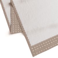 Polka Strokes Gapped Vertical White on Nude