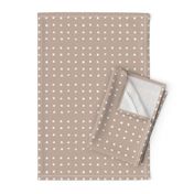 Polka Strokes Gapped Vertical White on Nude