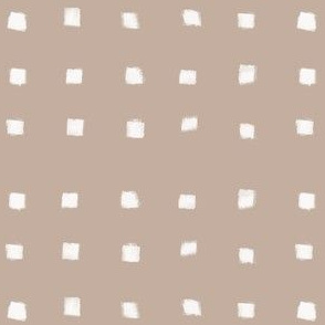 Polka Strokes Gapped Vertical White on Nude