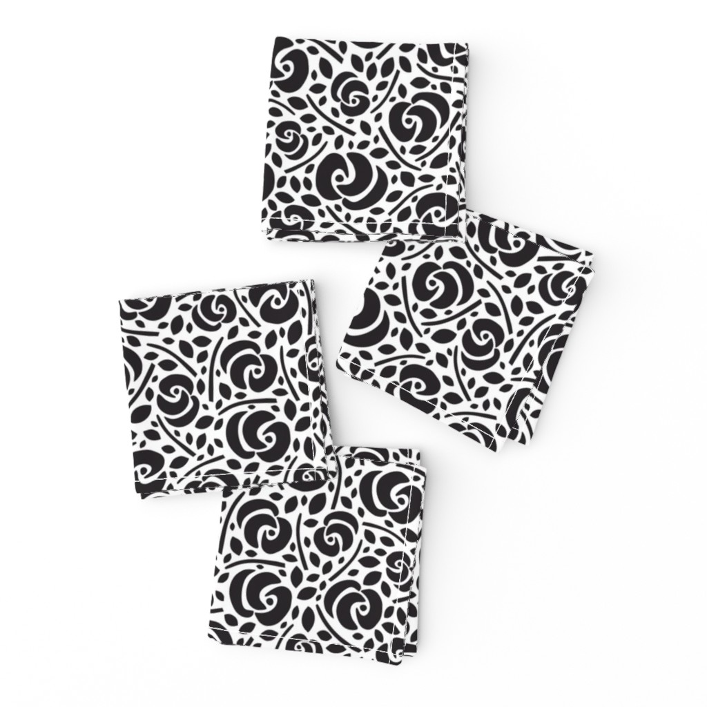 Cut Flowers, Black on White (small)