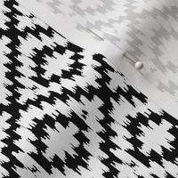 Turkish carpet white black.  oriental kilim rug with traditional geometric ornament. Tribal style.