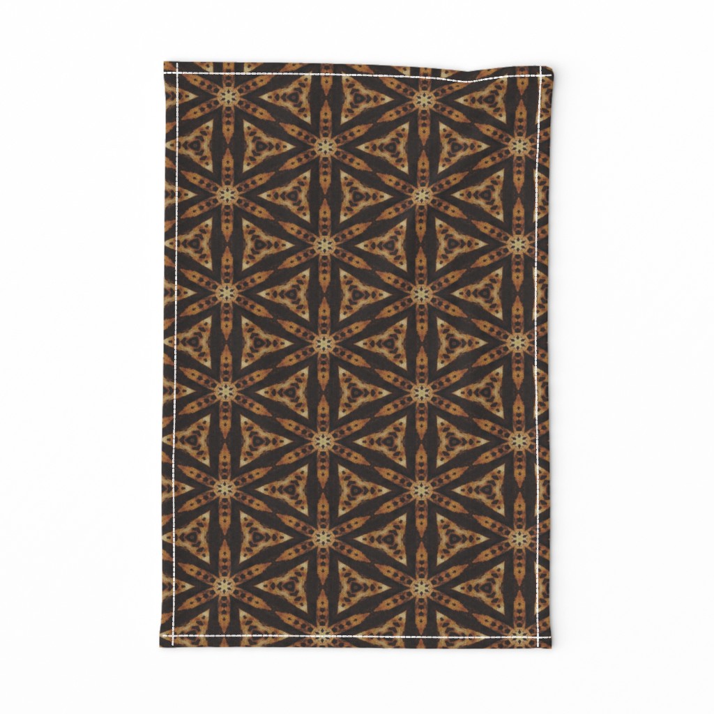 tribal lion hexagon tapestry  2 pavement africa symbol batik wax woodprint