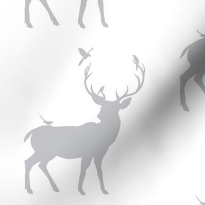 6" Winter Deer Silhouette