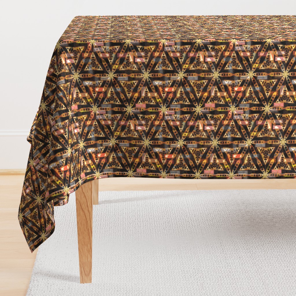 tribal lion modern hexagon tapestry 1 pavement africa symbol batik