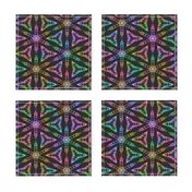 rainbow tribal lion hexagon tapestry  2 pavement africa symbol batik wax woodprint