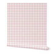 bold coral windowpane grid 1" square check graph paper