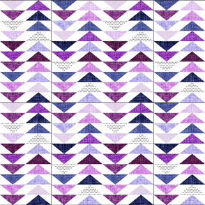 6 loveys: purple linen flying geese