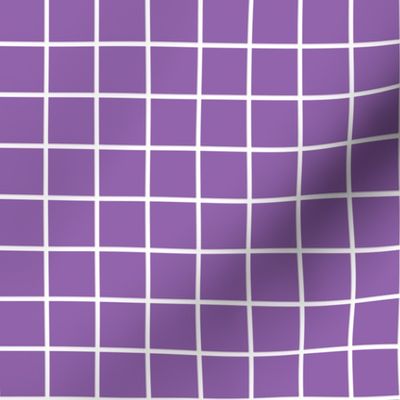 amethyst purple windowpane grid 1" reversed square check graph paper