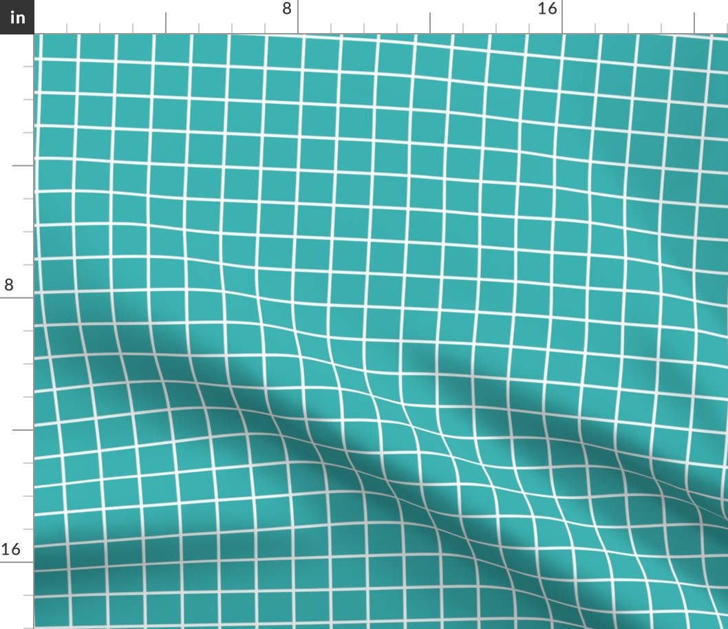 teal windowpane grid 1" reversed square check graph paper