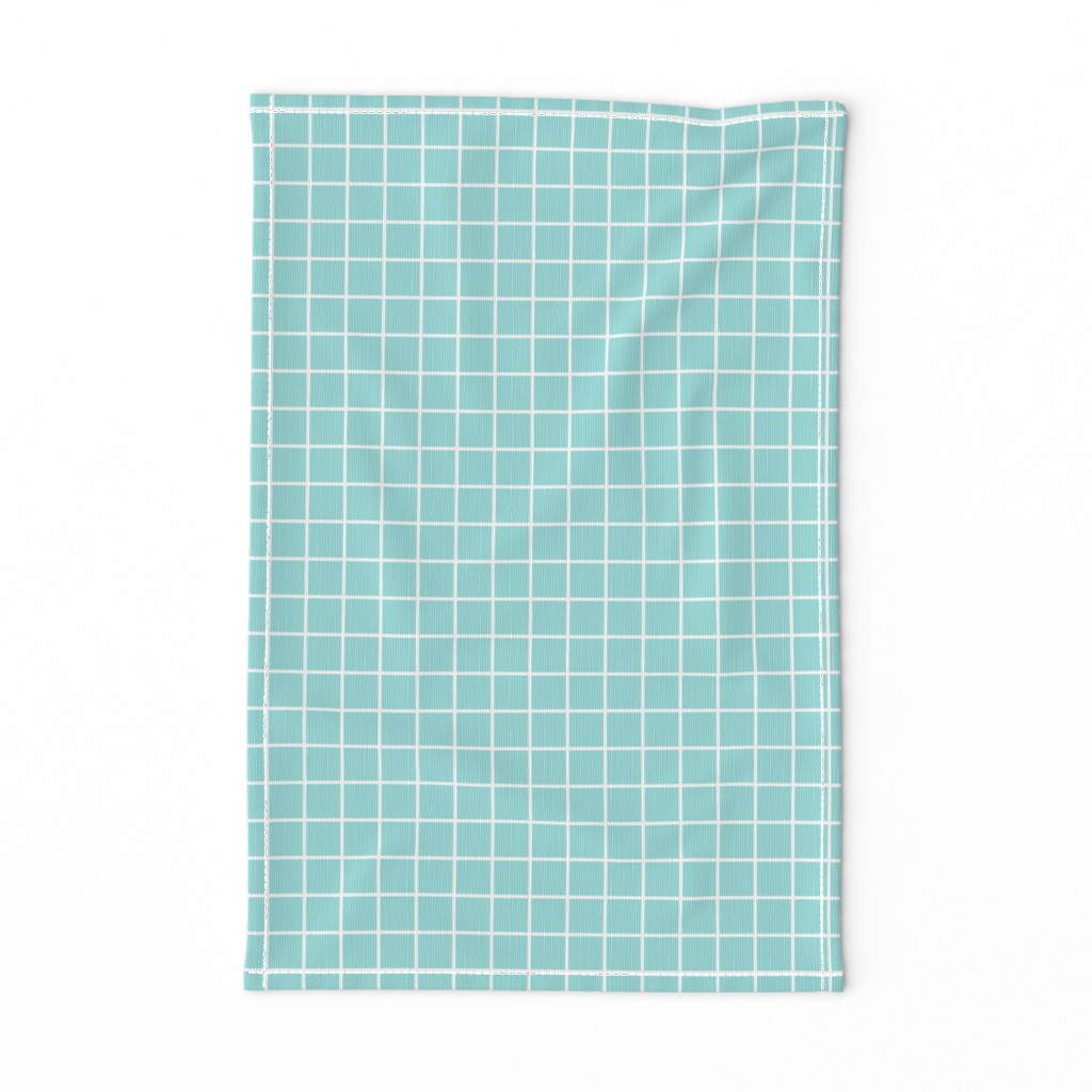 light teal windowpane grid 1" reversed square check graph paper