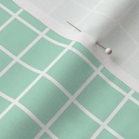 mint green windowpane grid 1" reversed square check graph paper