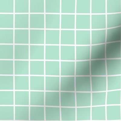 mint green windowpane grid 1" reversed square check graph paper