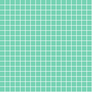 sea foam green windowpane grid 1" reversed square check graph paper