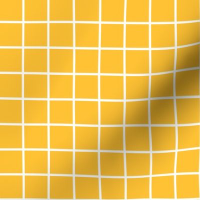 golden yellow windowpane grid 1" reversed square check graph paper