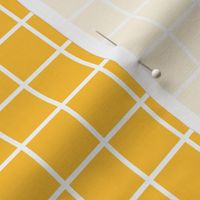 golden yellow windowpane grid 1" reversed square check graph paper