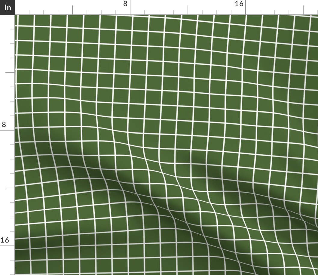 hunter green windowpane grid 1" reversed square check graph paper