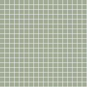 sage green windowpane grid 1" reversed square check graph paper