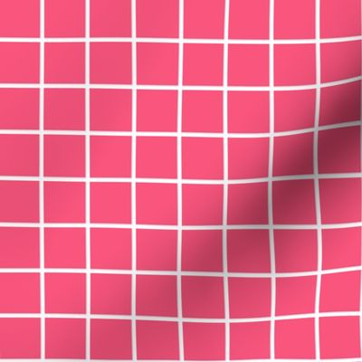 hot pink windowpane grid 1" reversed square check graph paper