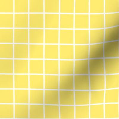 lemon yellow windowpane grid 1" reversed square check graph paper