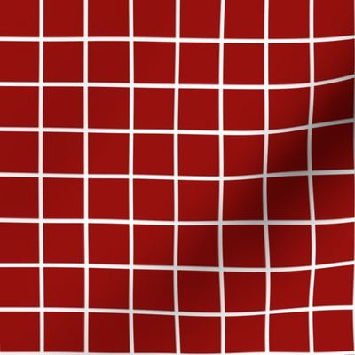 dark red windowpane grid 1" reversed square check graph paper