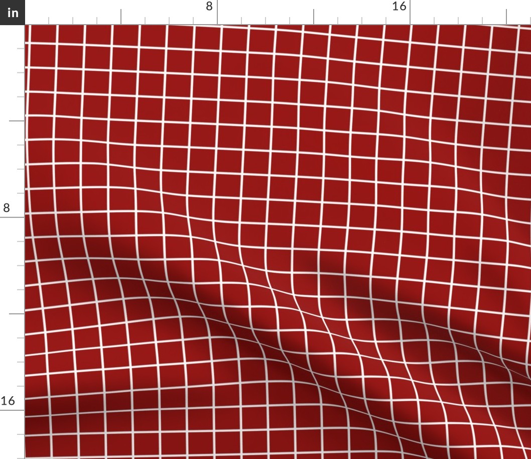 dark red windowpane grid 1" reversed square check graph paper