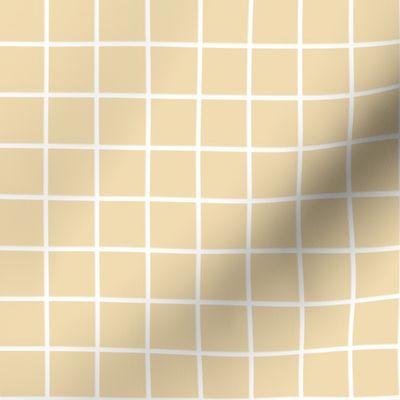 creamy banana windowpane grid 1" reversed square check graph paper