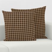 brown windowpane grid 1" reversed square check graph paper