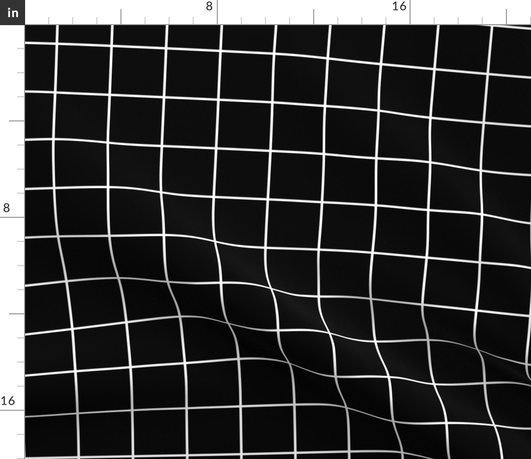 black and white windowpane grid 2" reversed square check graph paper