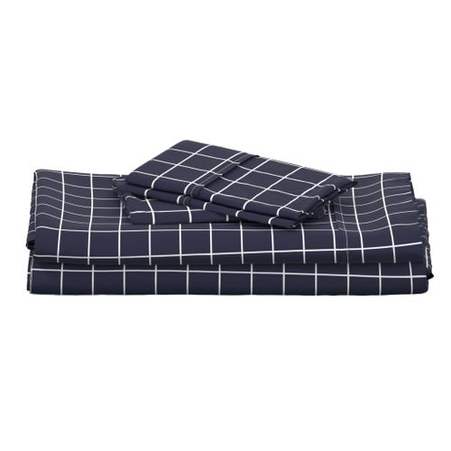 midnight blue windowpane grid 2" reversed square check graph paper