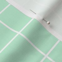 ice mint green windowpane grid 2" reversed square check graph paper