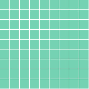 sea foam green windowpane grid 2" reversed square check graph paper