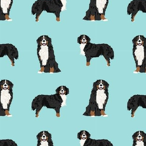 Bernese Mountain Dog dog breed fabric pet lovers sewing projects blue