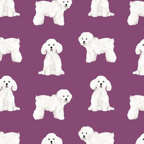 bichon frise dog breed fabric pet lovers sewing projects purple