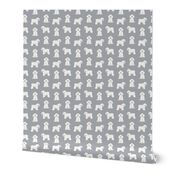 bichon frise dog breed fabric pet lovers sewing projects grey