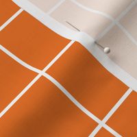 orange windowpane grid 2" reversed square check graph paper