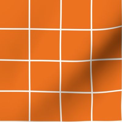 orange windowpane grid 2" reversed square check graph paper