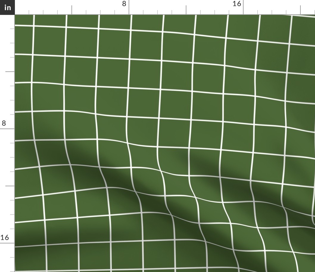 hunter green windowpane grid 2" reversed square check graph paper