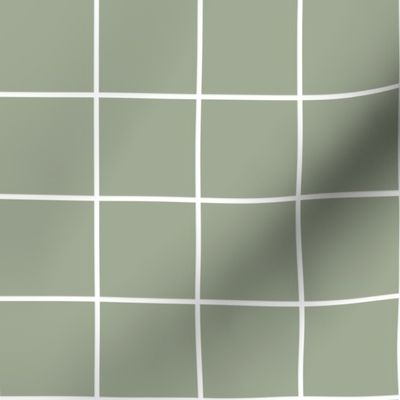sage green windowpane grid 2" reversed square check graph paper