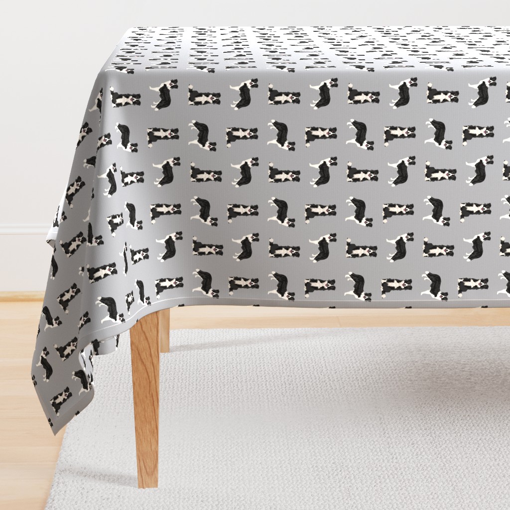 border collie dog breed fabric pet lovers sewing projects grey