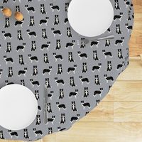 border collie dog breed fabric pet lovers sewing projects grey