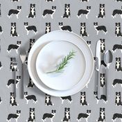 border collie dog breed fabric pet lovers sewing projects grey