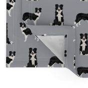 border collie dog breed fabric pet lovers sewing projects grey