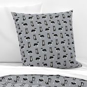 border collie dog breed fabric pet lovers sewing projects grey