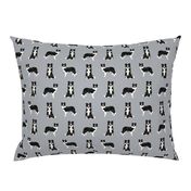 border collie dog breed fabric pet lovers sewing projects grey