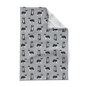 border collie dog breed fabric pet lovers sewing projects grey